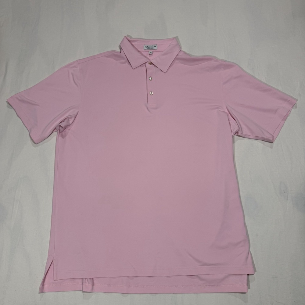Peter Millar Mens Polo Shirt XL Pink Summer Comfort Golf Performance Stretch